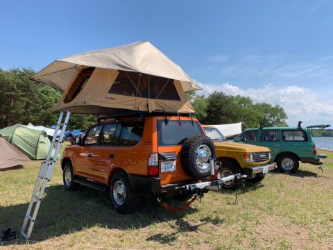 GO OUT　キャンプ　車中泊　ランドクルーザー　ランクル　ハチマル　ロクマル プラド　ルーフトップテント　ARB　ランクルカスタム　フレックスドリーム　 (34)